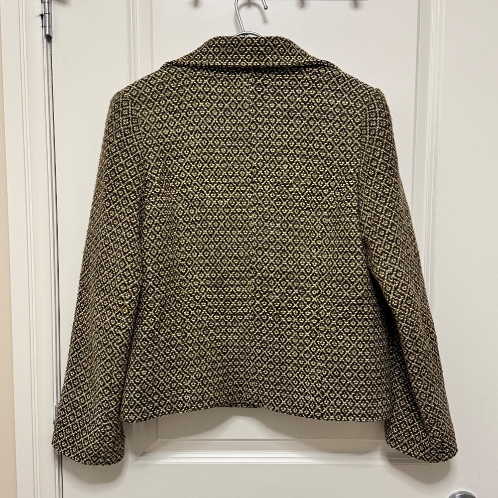 A&K Designs Wool Blend Jacquard Blazer Jacket XL Structured Tailored Fall Winter - Picture 4 of 7